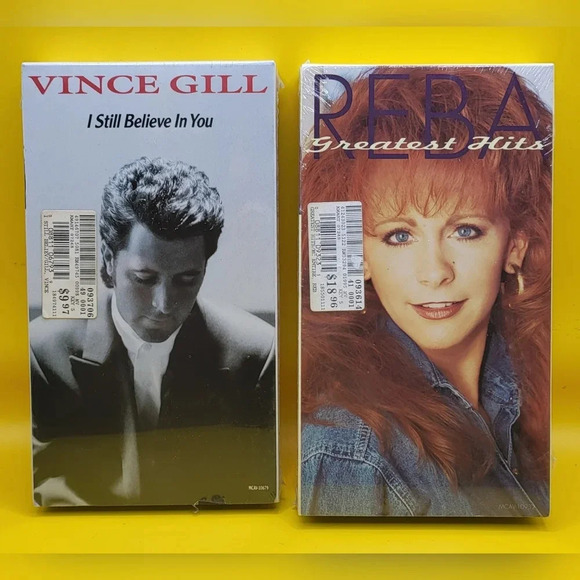 MCM Other - Oklahoma Born Reba McEntire & Vince Gill VHS Lot Country Music Videos - Sealed